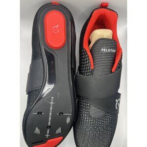 New Peloton Unisex Size 12M Cycling Shoes Black Red Cleat Altos Sneakers